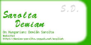 sarolta demian business card